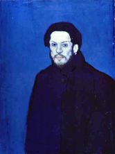 Haga click para ver la imagen ampliada self-portrait in blue period 1901.jpg